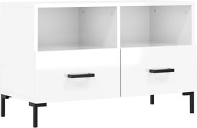 vidaXL fehér magasfényű szerelt fa TV-szekrény 80x36x50 cm