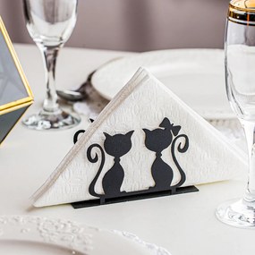 Cats Szalvéta tartó 12x4x8 Fekete Negro