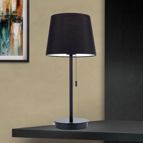 Orion LA 4-1205/1 - Asztali lámpa USB porttal LUDWIG 1xE27/40W/230V fekete