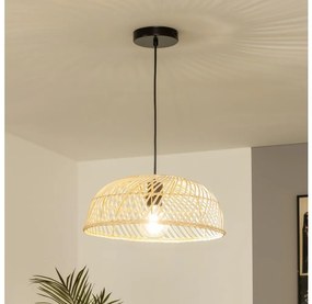 Brilagi - LED függőlámpa zsinóron CERIA BOHO 1xE27/40W/230V átm. 40 cm rattan