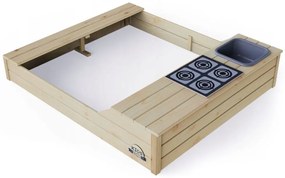 Homokozó paddal és kis konyhával 145cm Natural