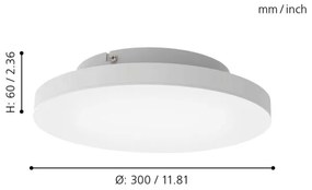 Eglo 99118 - TURCONA-C LED RGB dimmelhető mennyezeti lámpa 15W/230V + DO