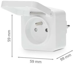 Nedis ZBPO130EWT Smartlife Wi-Fi zásuvka 3680W/230V/16A IP44 Typ E