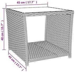 2 részes szürke polyrattan kerti étkezőgarnitúra párnákkal