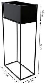 Virágállvány 90x44 cm fekete