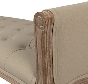 Clayre & Eef kétszemélyes vintage fa ülőpad – barna 113x44x60 cm