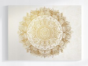 Poszter Mandala Fehér Arany Harmónia Wellbeing Zen 100x75