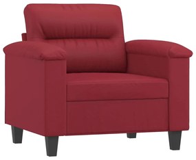 bordó műbőr kanapéfotel 60 cm