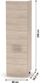 Élelmiszer szekrény, tölgy sonoma, NOVA PLUS NOPL-081-60