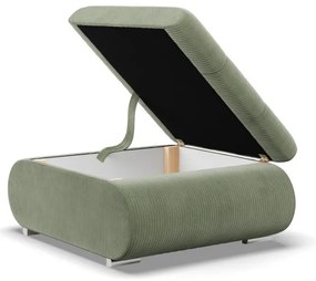 Tokio puff, kordbársony, zöld