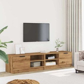 2 db barna tölgy színű szerelt fa TV-szekrény 80x35x36,5 cm