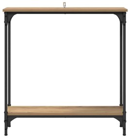 vidaXL Konzolasztal polcokkal Artisan tölgy 75 x 22,5 x 75 cm Faanyag