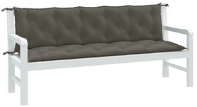 2 db melange sötétszürke szövet kerti padpárna 180 x 50 x 7 cm