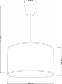 Brilagi - VELVET kábeles függőlámpa 1xE27/60W/230V, átm. 40 cm, bézs/arany