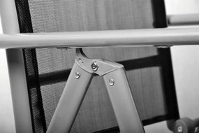 GARTHEN Kerti szék összecsukható 105 x 53 x 65 cm fekete