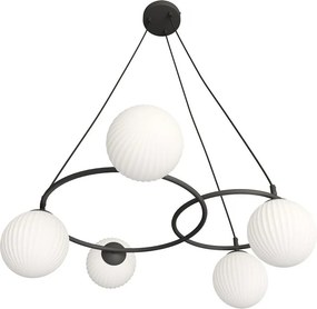 Emibig modern függeszték libra fehér fekete emi1379/5