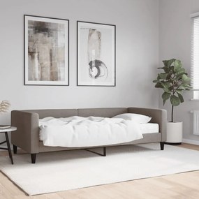 tópszínű szövet kanapéágy matraccal 90 x 200 cm
