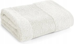 Kéztörlő kicsi 30X50 krémszínű, dombornyomott bordó-rózsaszín