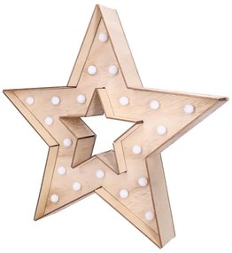 Brilagi - LED karácsonyi dekoráció, csillag, LED/2xAA, 38x40 cm