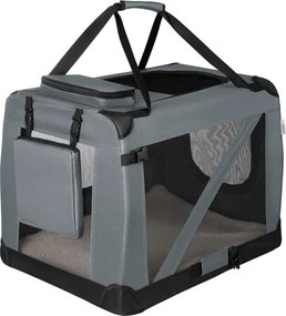 Összecsukható kutyaszállító doboz L méret tállal és ágykeret