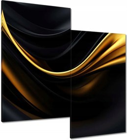 Våszonkép 60x60 Selyem arany szalag