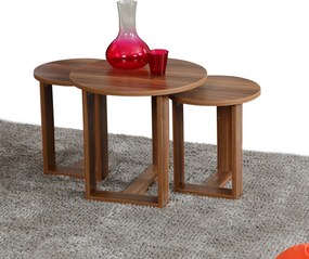 Mira dohányzóasztal, dió, 52 cm