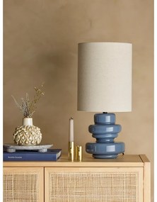 Kék asztali lámpa textil búrával (magasság 51 cm) Fabiola – Bloomingville