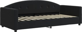 vidaXL fekete bársony kanapéágy 90 x 190 cm