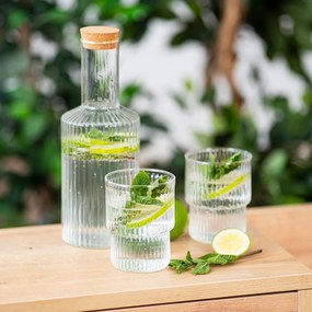 4Home Serve üvegkaraffa parafa dugóval , 1 l