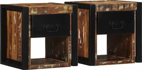 vidaXL 2 db tömör újrahasznosított fa éjjeliszekrények 40x35x40 cm