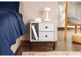 Éjjeliszekrény GLIMMER 50x45,2 cm szürke/fekete