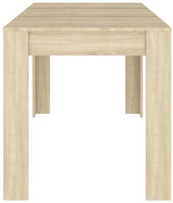 Sonoma tölgy színű szerelt fa étkezőasztal 140 x 74,5 x 76 cm