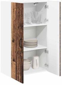 Fali konyhaszekrény polcokkal Öreg fa 60 x 31 x 100 cm Faanyag
