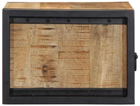 Éjjeli szekrények 2 db tömör nyersfa mangó 40x35x25 cm