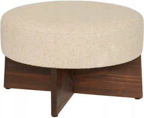 Kayan boucle puff elefántcsont 50 x 30 cm nappaliba puha ülőfelület