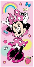 Disney Minnie Rainbow fürdőlepedő, strand törölköző 70x140cm