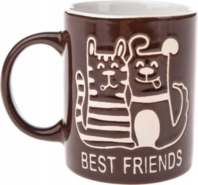 Kerámia bögre Kutya 320 ml barna barátok