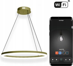 Tuya WiFi kerek lámpa 40cm Led arany lógó gyűrű kör