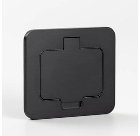 Solight 5B322B - Kültéri beépített padló aljzat IP55 fekete négyszögletes