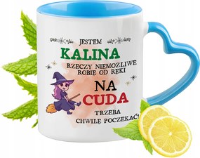 Karolina Kék Bögre Szív Alakú Füllel Kávé Ajándék