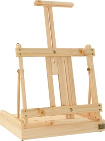 vidaXL tömör fenyőfa asztali festőállvány fiókkal 41,5 x 37 x 12 cm