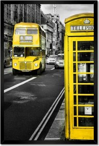 Poszterek keretben 40x60 Sárga telefonfülke