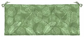 levélmintás szövet kerti padpárna 120 x 50 x 7 cm
