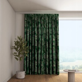 Dekoria Függöny ráncoló szalaggal 1 db 130x260cm zöld árnyalatok