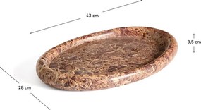 Márvány dekoratív tálca 28x43 cm Lenorel – Kave Home