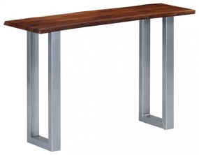 tömör akácfa és vas tálalóasztal 115 x 35 x 76 cm