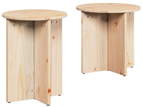 Dohányzóasztal 2 pcs Természetes 41.5 x 41.5 x 41 cm
