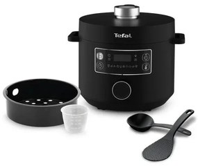 Tefal - Többfunkciós elektromos edény TURBO CUISINE 4,8 l 1090W/230V fekete