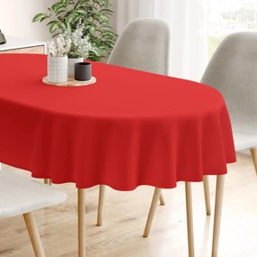 Goldea loneta dekoratív asztalterítő - piros - ovális 120 x 160 cm