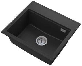 Gamma Modern 5055, 1 rekeszes gránit mosogató 560x500x210 mm, fekete, GMA-ZM-55-BK
